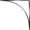 Ekena Millwork Morris Steel Bracket, Powder Coated Black 3"W x 24"D x 24"H BKTM03X24X24MOPBL - alternate 2